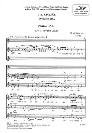 Psalm 121 Children's Choir a Cappella