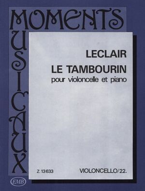 Le tambourin Cello (Violonchelo) and Piano