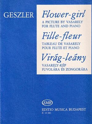 Fille-fleur Tableau de Vasarely Flute and Piano