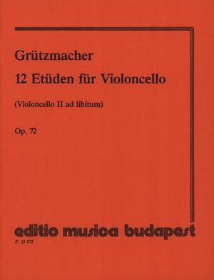 12 Etuden op. 72 (Violoncello II ad lib.) Cello (Estudios Violonchelo)
