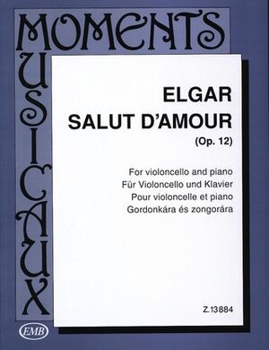 Salut d'Amour, Op. 12 Cello (Violonchelo) and Piano