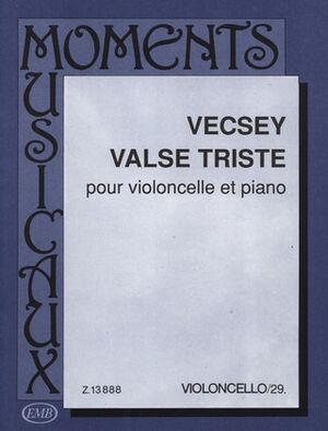 Valse triste Cello (Violonchelo) and Piano