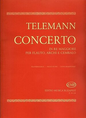 Concerto (concierto) in re maggiore per flauto, archi e cembalo Flute and Piano
