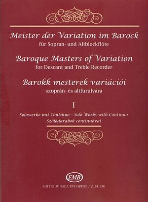 Meister der Variation im Barock fr Sopran- und Al Recorder and Piano