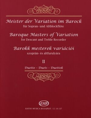 Meister der Variation im Barock fr Sopran- und Al Recorder (flauta dulce) and Piano