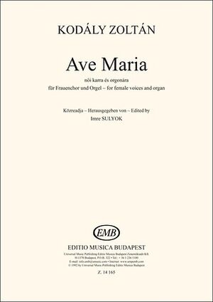 Ave Maria fr Frauenchor und Orgel Upper Voices and Accompaniment