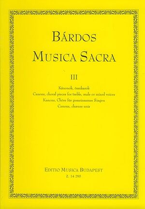 Musica Sacra Kanons, Chre fr gemeinsames Sing Choir a Cappella