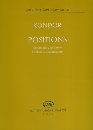 Positions pour baryton et clarinette Chamber Music