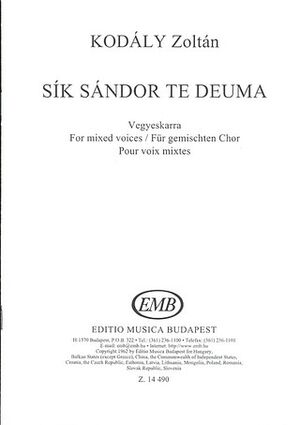S¡k Sandor te Deuma fr gemischten Chor Mixed Voices a Cappella