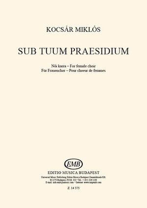 Sub tuum praesidium for female choir Upper Voices a Cappella