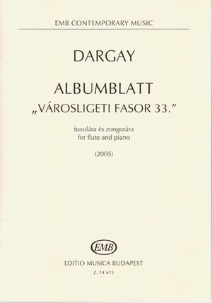 Albumblatt - Varosligeti fasor 33. fuvolara es Flute and Piano