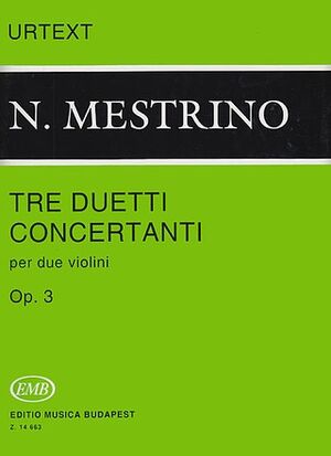 3 Duetti concertanti op 3 Violin Duet