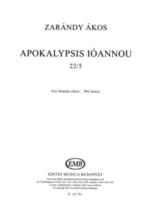 Apokalypsis Ioannou 22-5 SA a Cappella