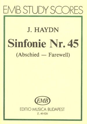 Sinfonie (sinfonía) Nr. 45 (fis-Moll) Abschied Orchestra