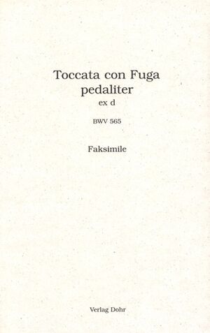 Toccata and Fugue D Minor BWV 565