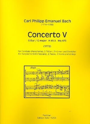 Concerto (concierto) V (1772) H43.5/Wq 475