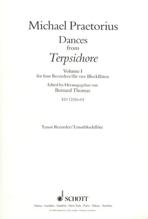 Dances from Terpsichore Band 1