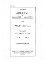 Fantasy in three parts-3 recorders