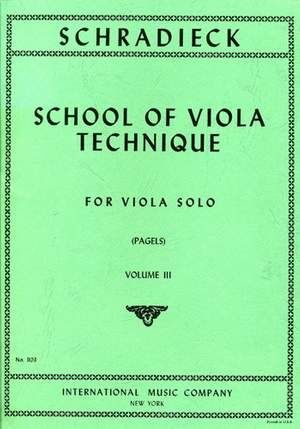 School of Viola Technique Volume 3 IMC 1103