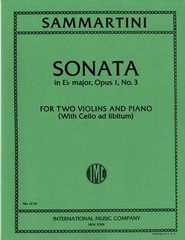 Sonata B flat major op.1/3 IMC 1210
