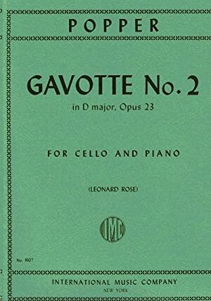 Gavotte No.2 Op.23 FOR CELLO AND PIANO