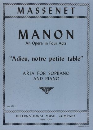 MANON ADIEA NOTRE PETITE TABLE IMC 1792