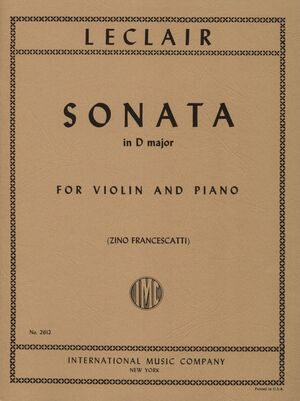 Violin Sonata D major IMC 2612