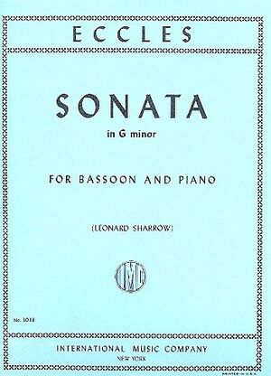 Sonata G minor - fagot piano IMC 3038