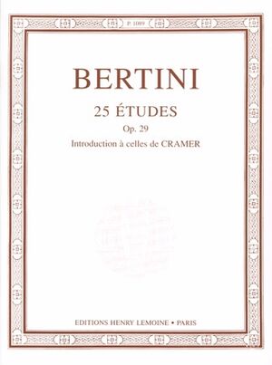 Etudes (estudios - 25) Op.29 introduction  celles de Cramer