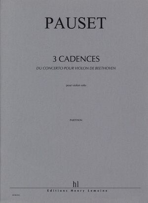 Cadences pour Concerto pour violon (Sonata Violín) et orch. Op.61
