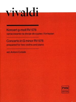 Vivaldi, Concerto (concierto) g-moll RV 578