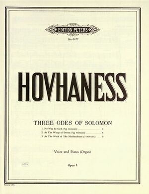 Three Odes Of Solomon op. 5