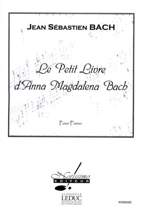 Petit Livre Danna Magdalena Bach Piano