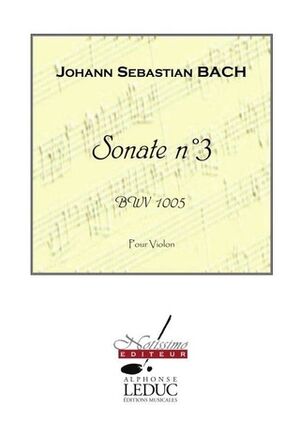 Sonate (sonata) N03 Bwv1005