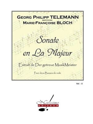 Sonate En La Majeur - 2 Basses De Viole (Sonata Violas Bajas)