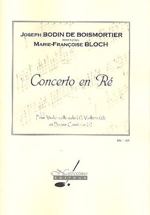 Concerto In D 2 Violins Cello & Basso Continuo